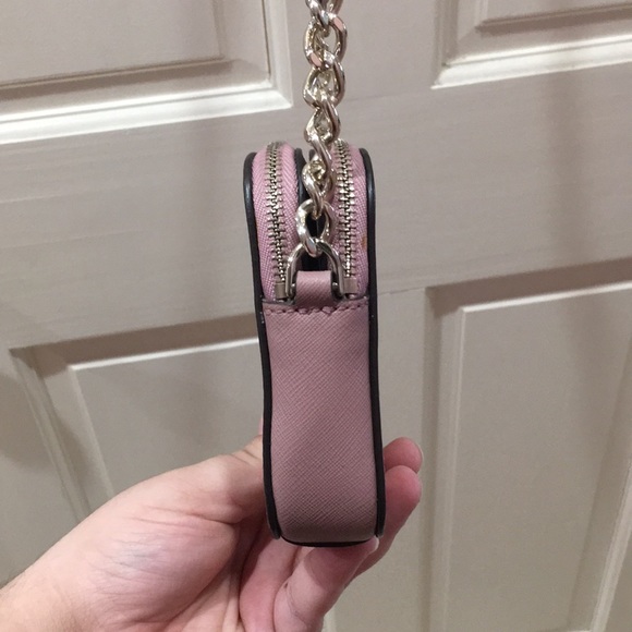 Kate Spade Cameron Mauve Double Zip Crossbody Purse Bag - Picture 11 of 15